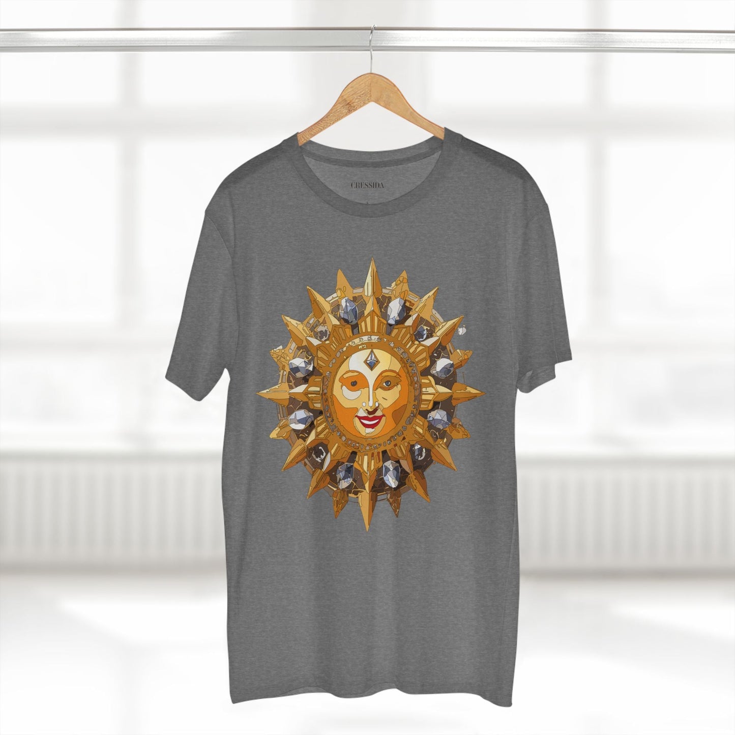 Gold Sun Graphic Unisex 100 Cotton T-Shirt with Golden Art Design 13