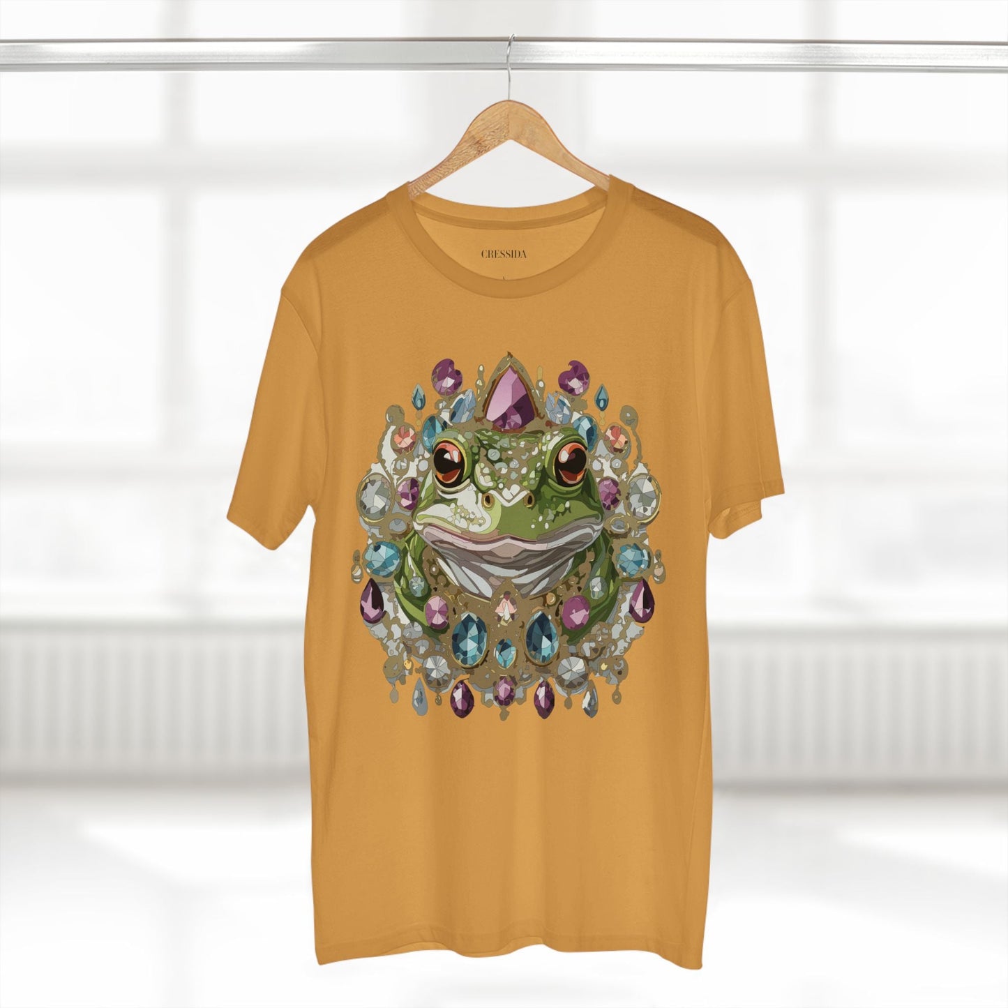 Frog Graphic Unisex 100 Cotton Tee With Unique Animal Golden Medallion Art Design 28