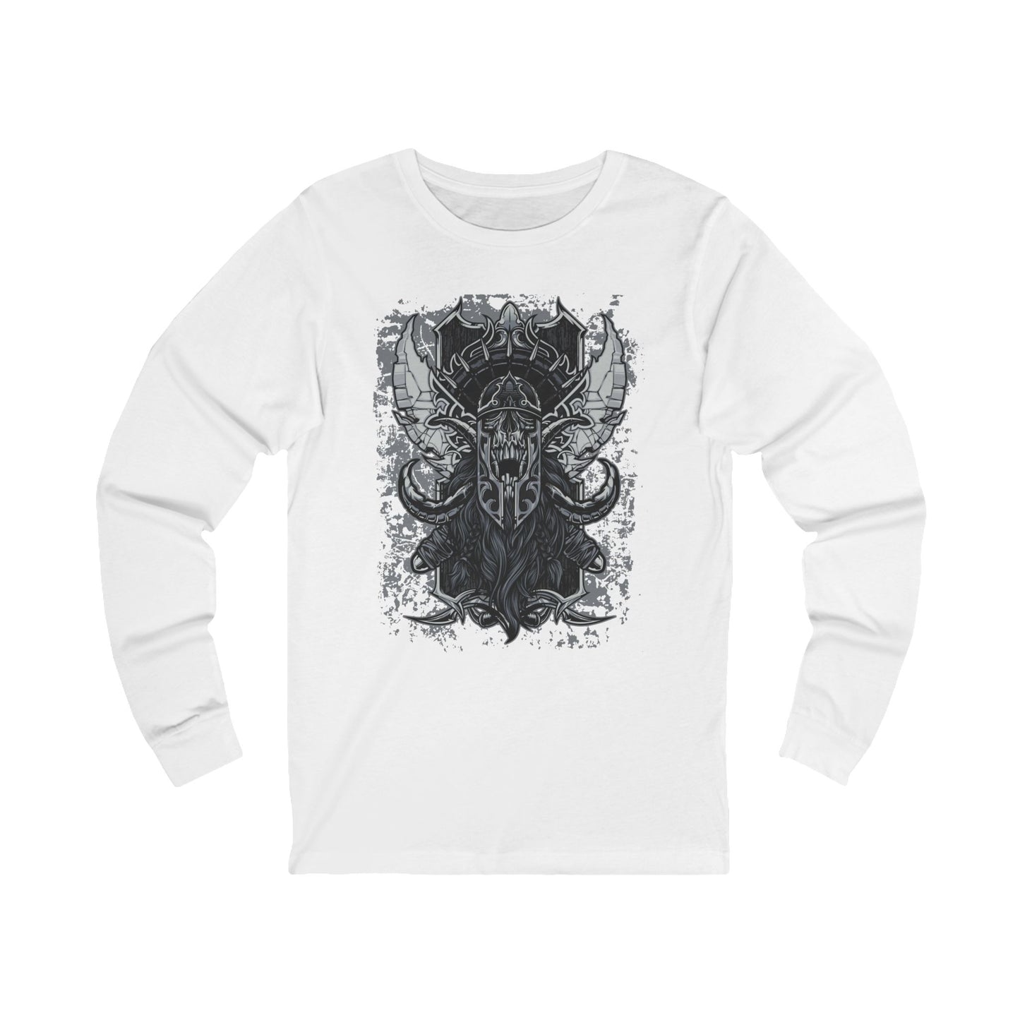 Creepy11 Unisex Skull Long Sleeve Tee, Skull Jersey Shirt, Skeleton T-Shirts with Long Sleeves, Skeleton Art Design Tees