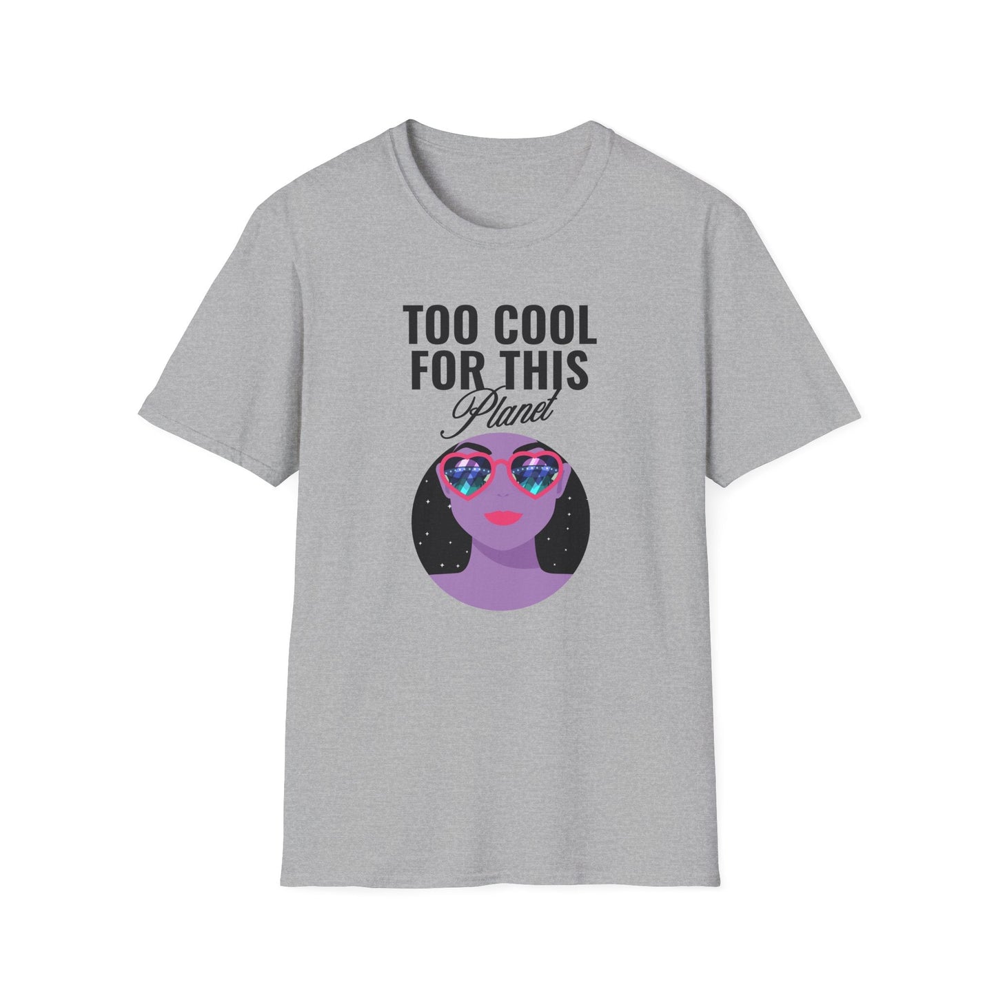 Too Cool For This Planet TShirt  Retro Alien Sunglasses Graphic Tee
