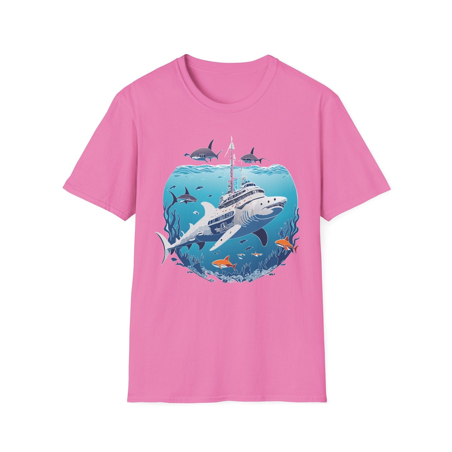 Ocean Tee Shirt Unisex Softstyle 64000 Ring Spun Cotton Art Design Tee For Everyday Comfort