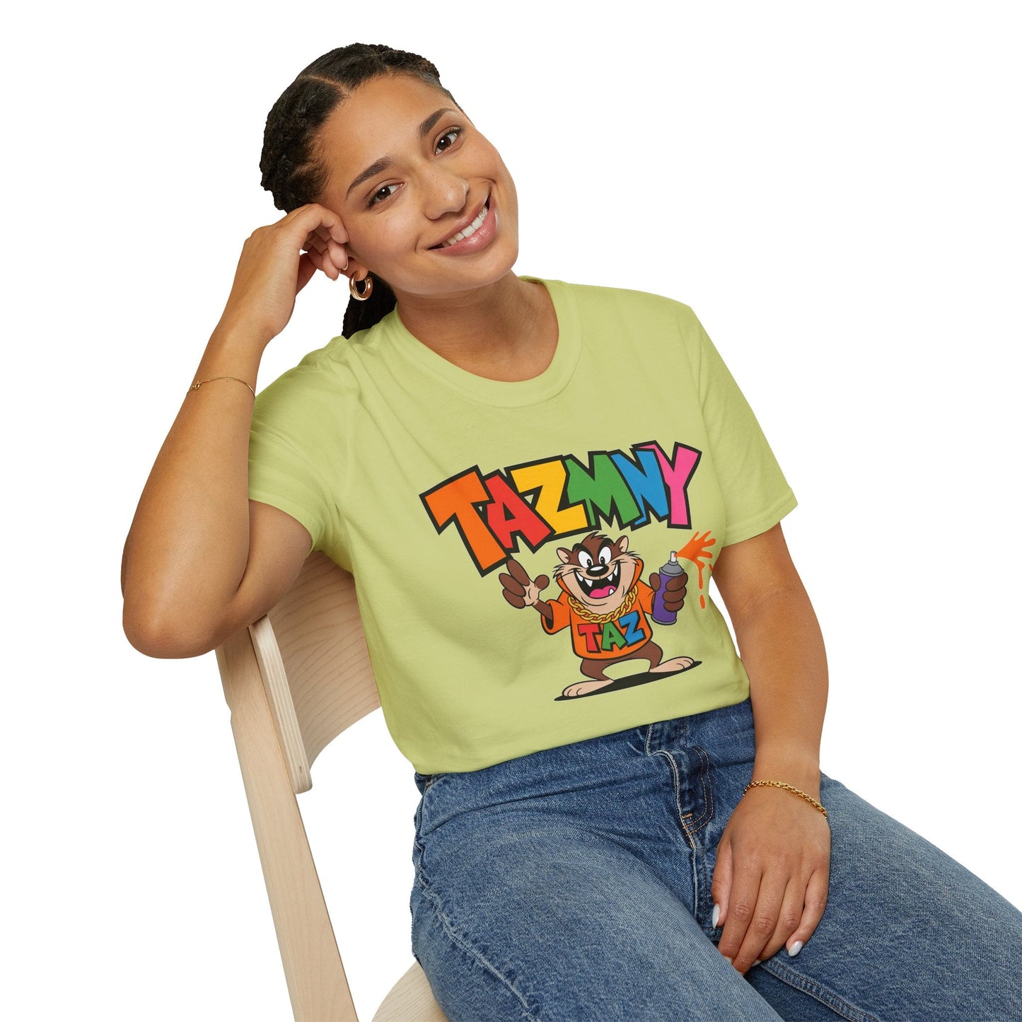 Unisex Cartoon T Shirt With Animation Print Funny Animals Softstyle Tee From Gildan 64000