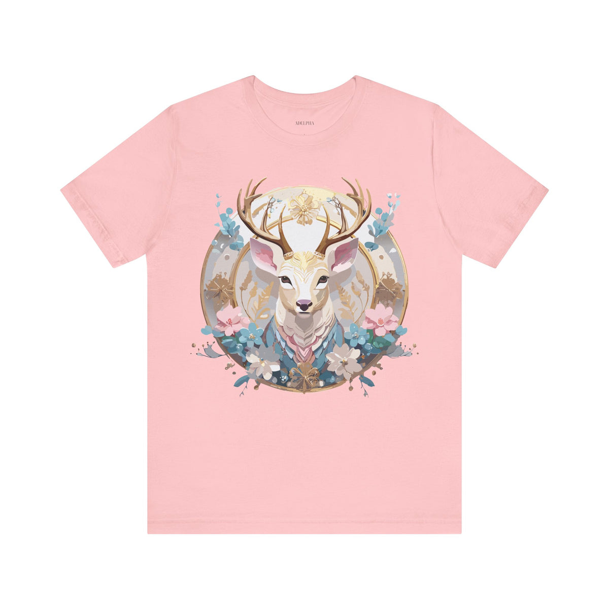 Medallion Graphic Unisex Cotton Bella+Canvas Tee with Floral Art Design m59