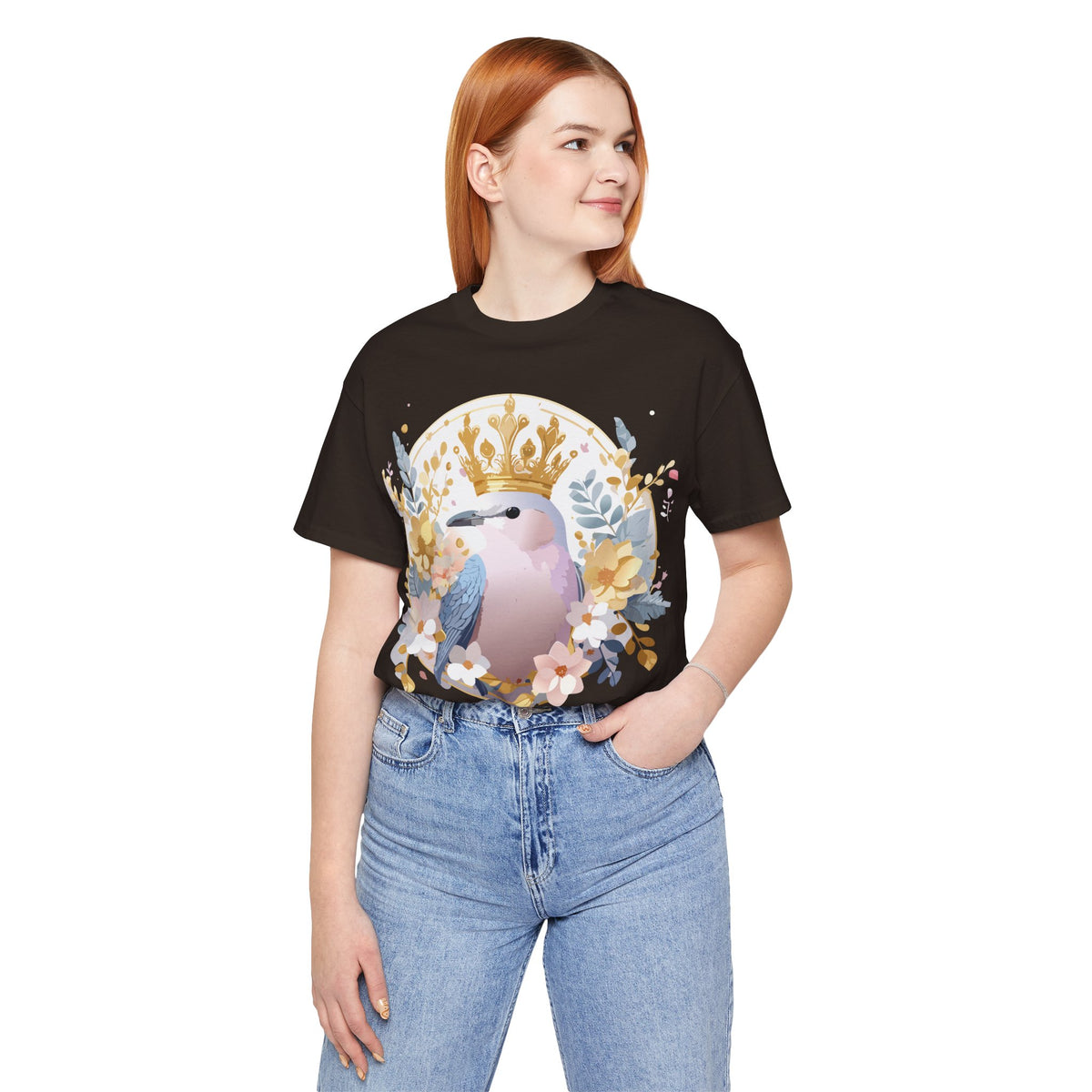 Medallion Graphic Unisex Cotton Bella+Canvas Tee with Art Design d86