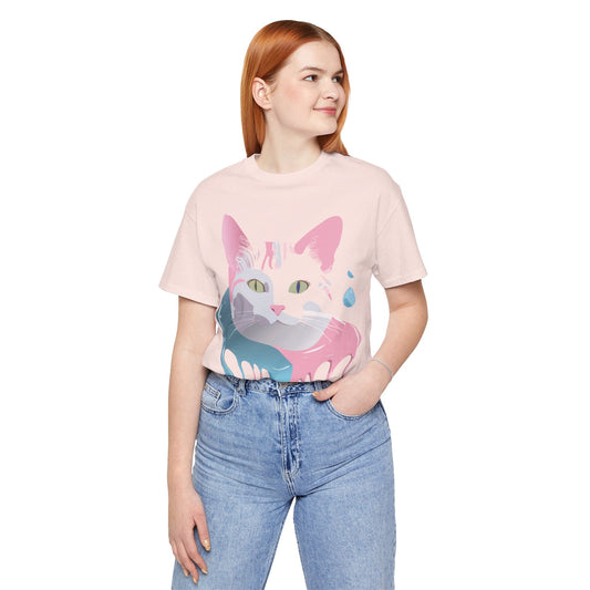 Cat Graphic Unisex 100 Cotton Vintage Design Tee 23