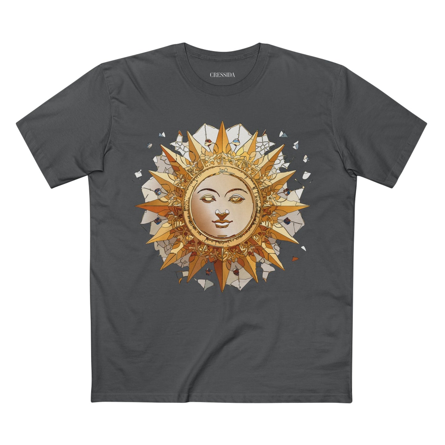 Gold Sun Graphic Unisex 100 Cotton T-Shirt with Golden Art Design 19