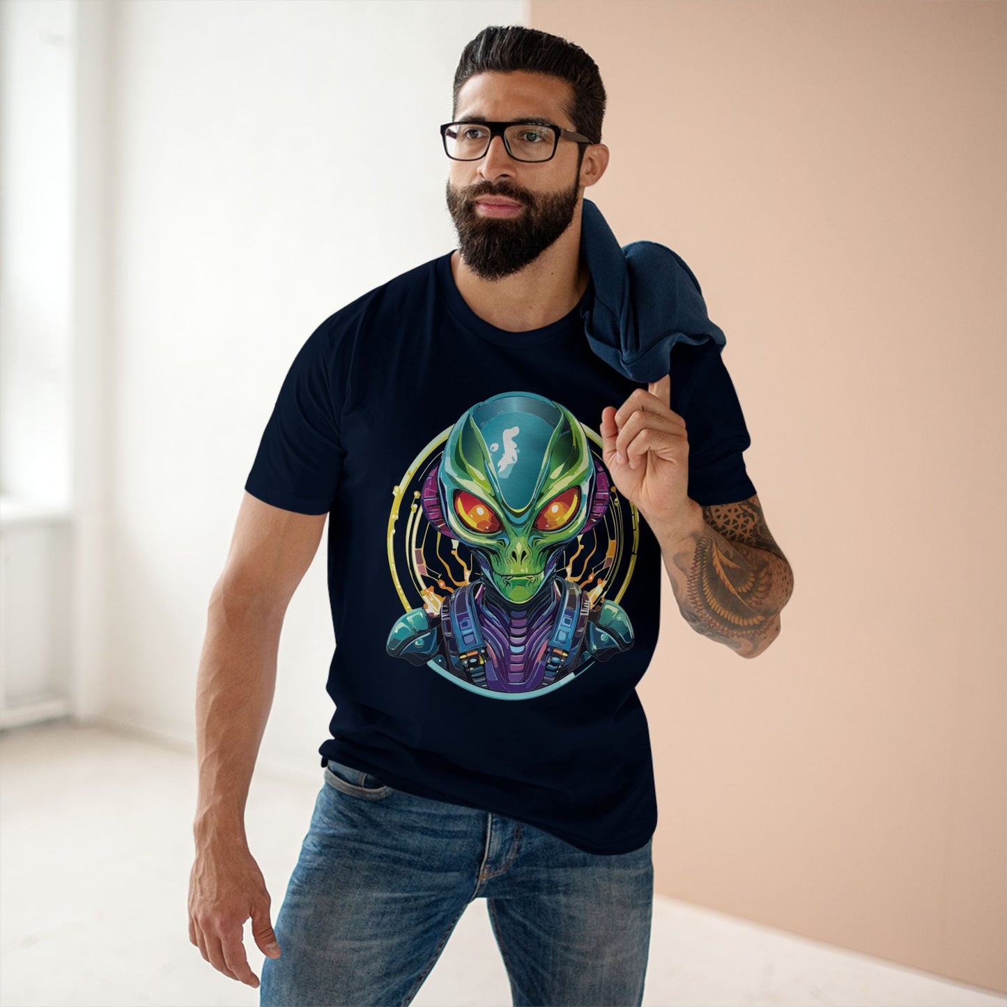 Aliens Graphic Unisex 100 Cotton Staple Tee 15
