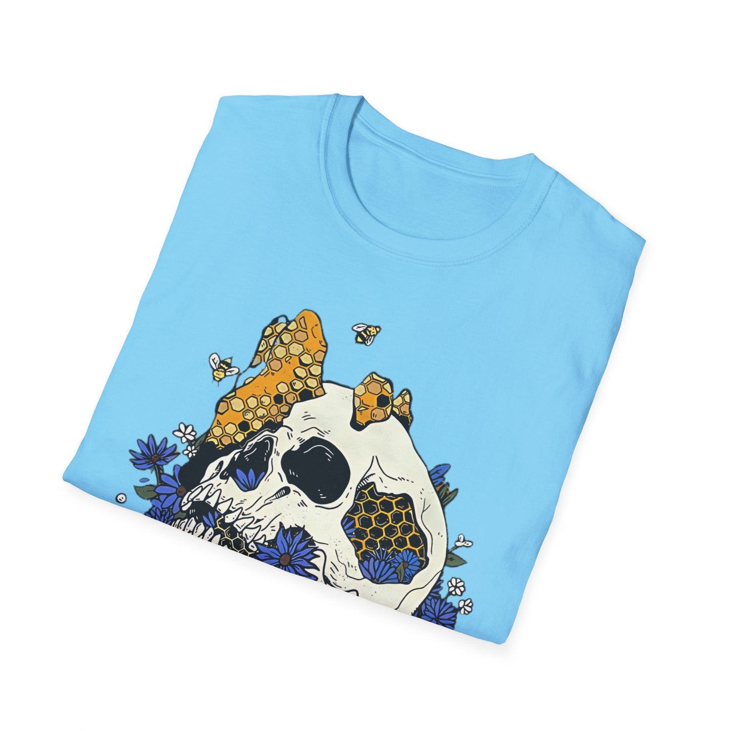 Skull Graphic Unisex Cotton T-shirt with Skeleton Artwork Design 17