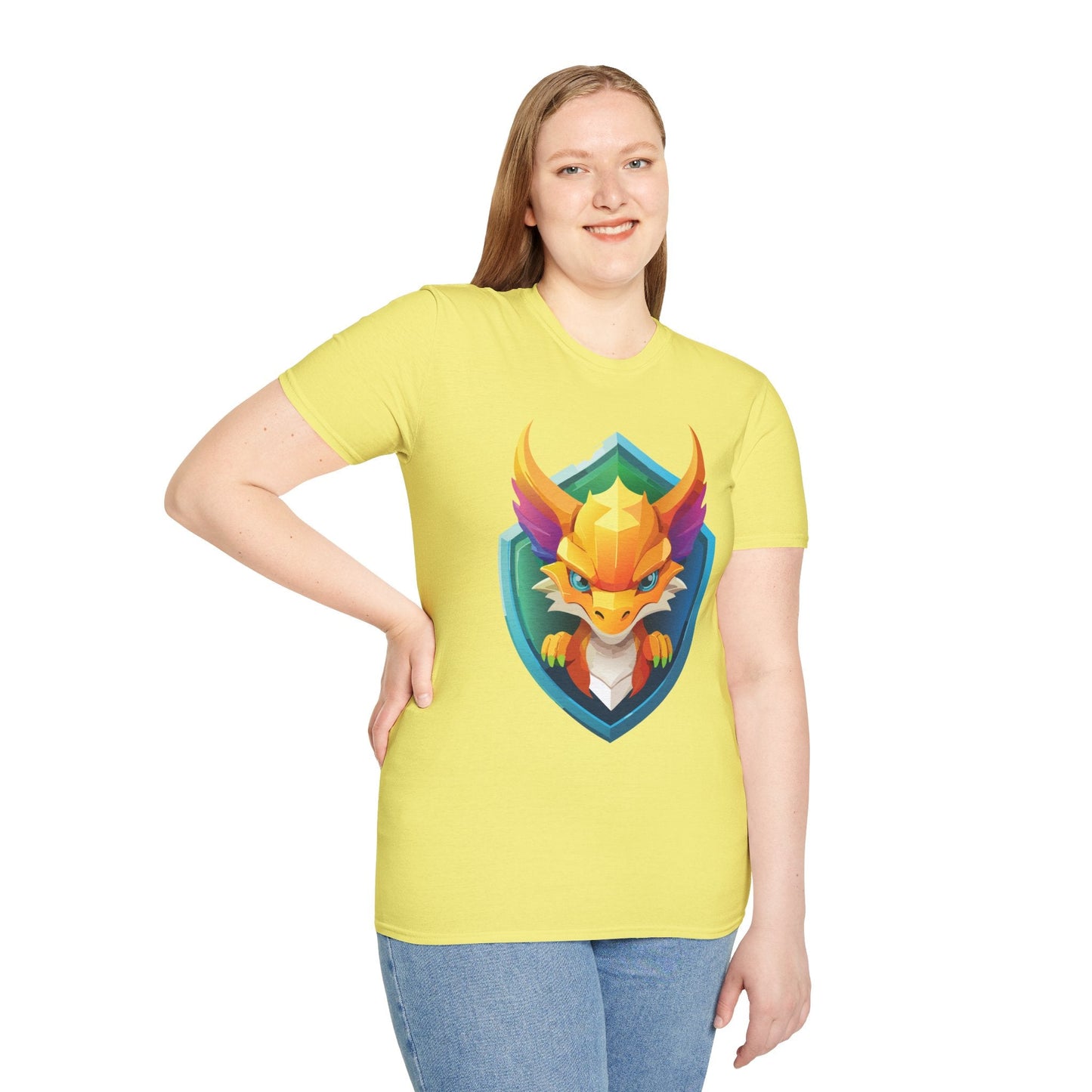 Dragon T Shirt Unisex Dragon Graphic Tee With Animal Design Soft Cotton Gildan Softstyle 64000