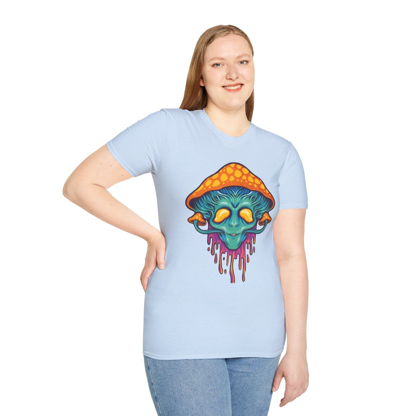 Mashroom T Shirt Unisex Funny Mushroom Design Tee 100 Percent Cotton Softstyle Collection