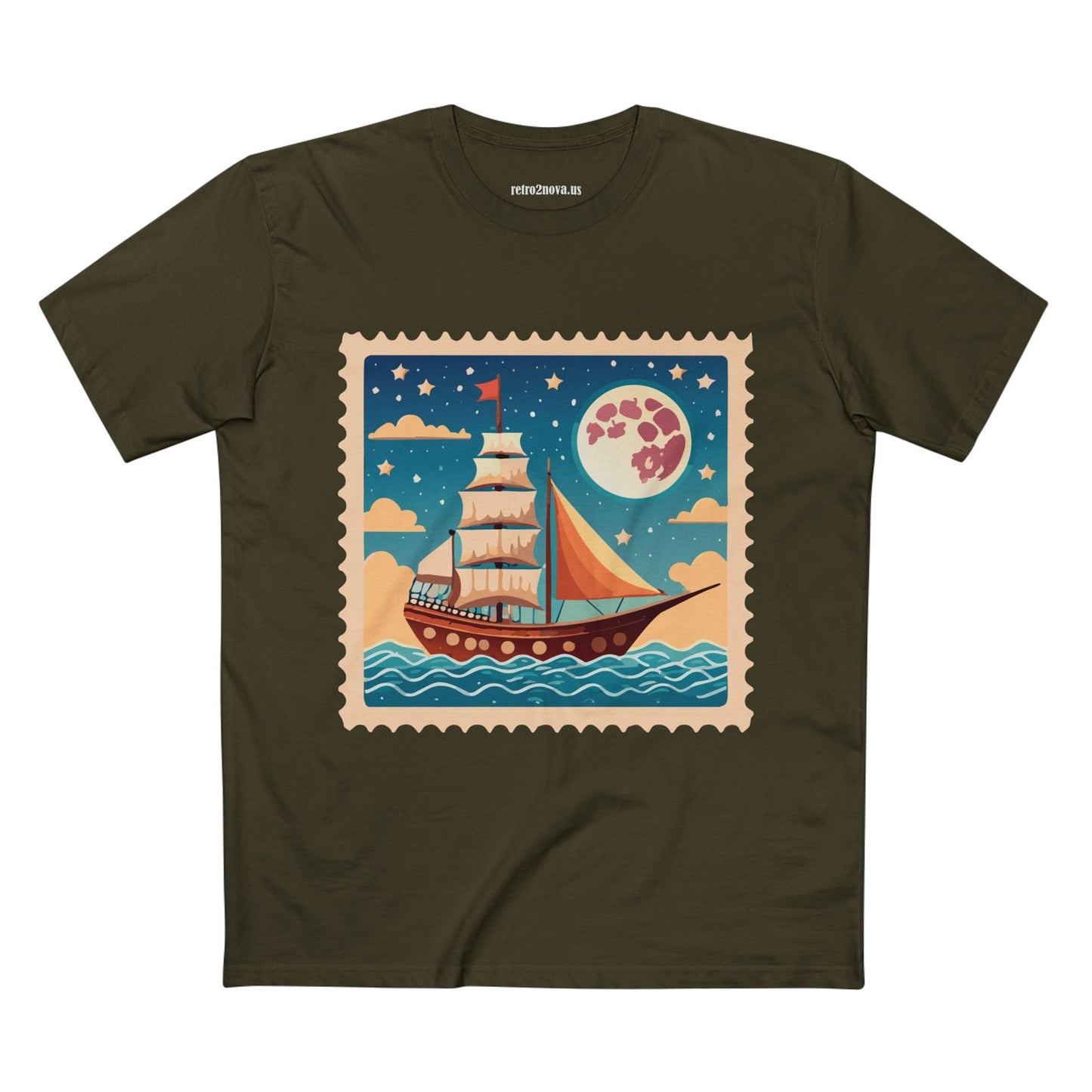 Postage Stamp Shirt Unisex Premium Cotton Tee With Original Art Design By Retro2Nova
