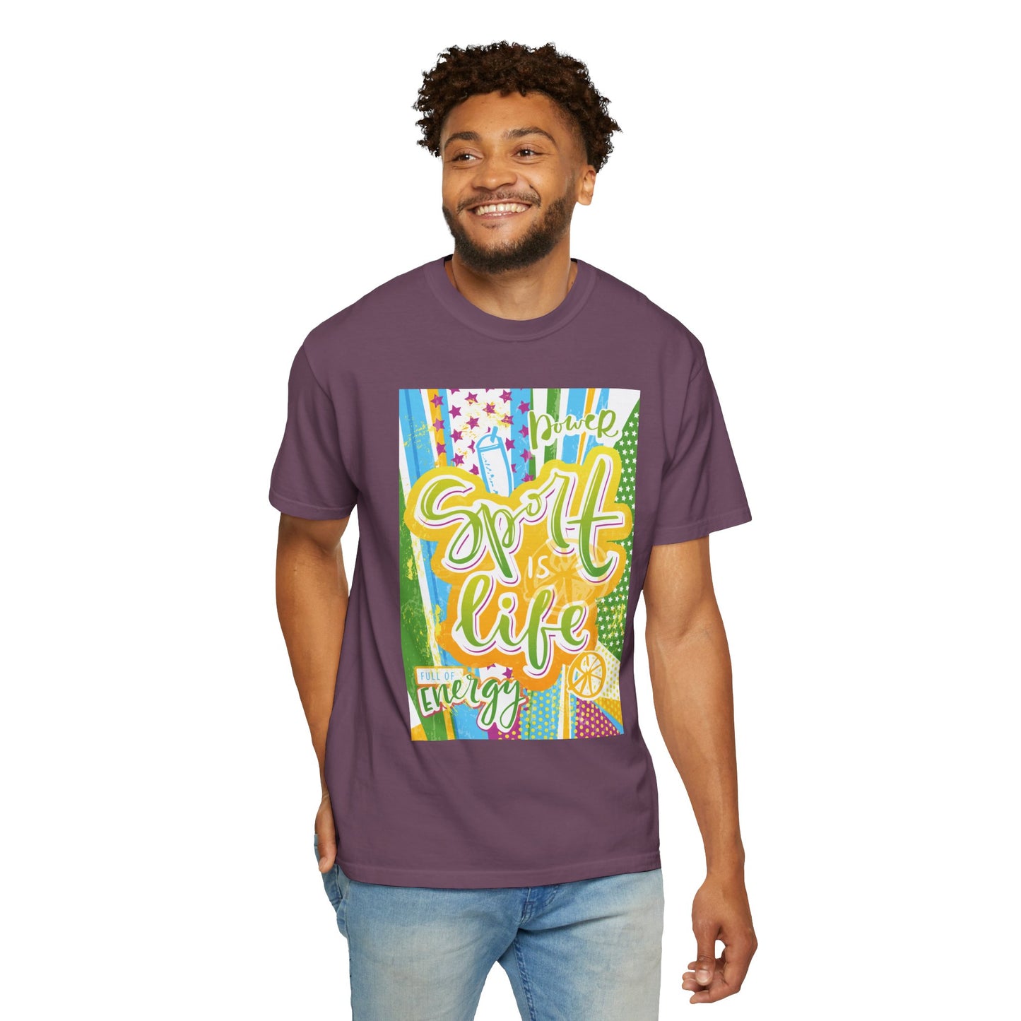 Unisex T-shirt with sports art design