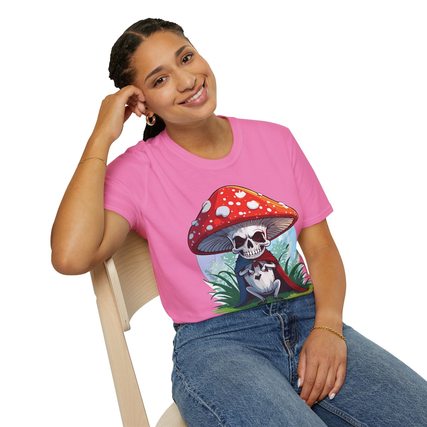Mashroom Tee Shirt Unisex Gildan Softstyle Short Sleeve Cotton Tee With Funny Mashroom Graphic