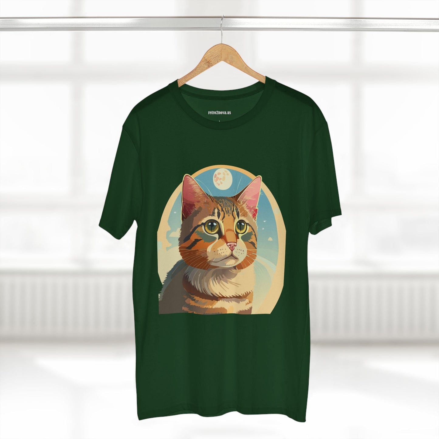 Cat Shirt Unisex Premium Cotton Tee With Original Cat Art Design Retro2Nova Soft Breathable Regular Fit