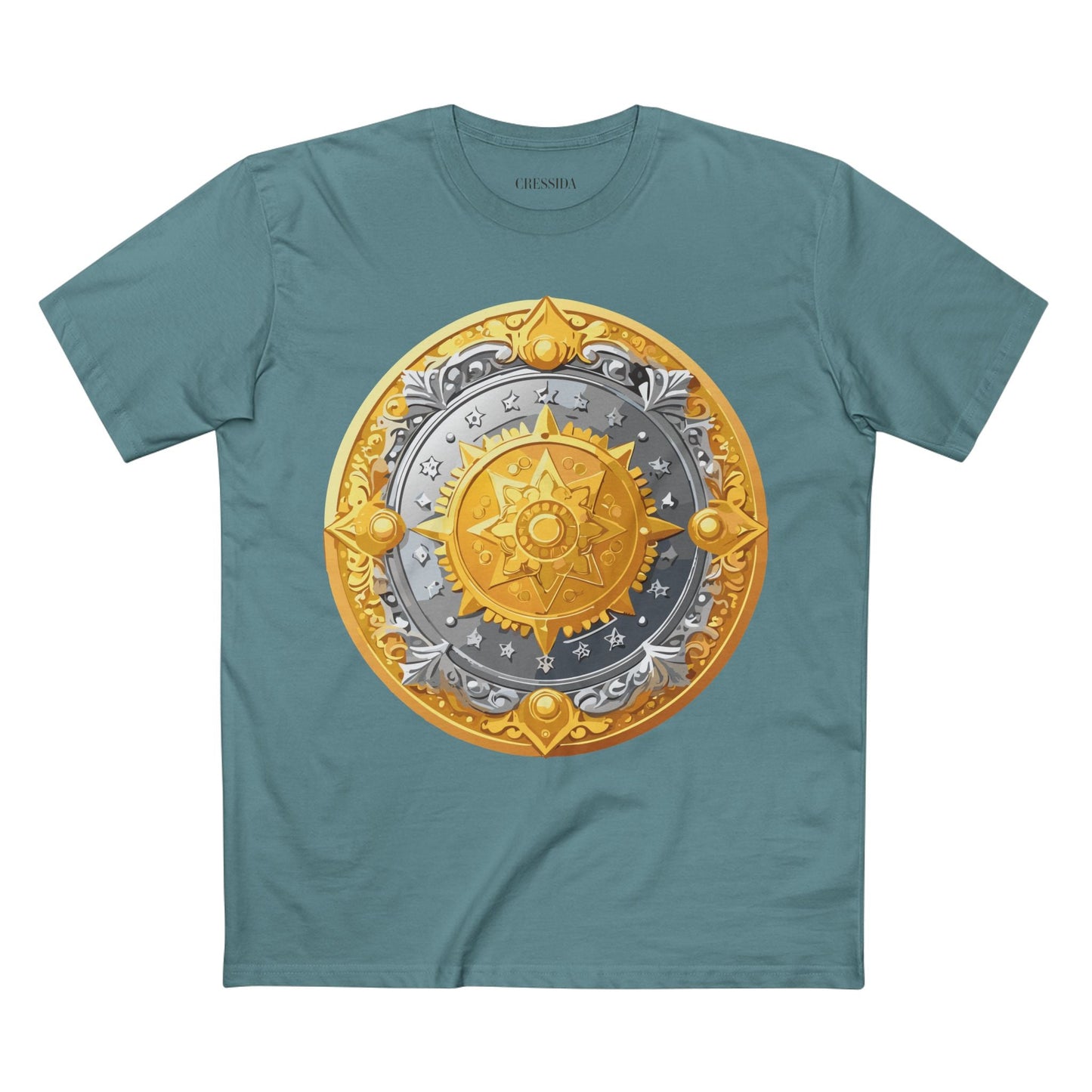 Antique Gold Coin Graphic Design T-Shirt Unisex 100 Cotton With Golden Print Artwork Tee 23