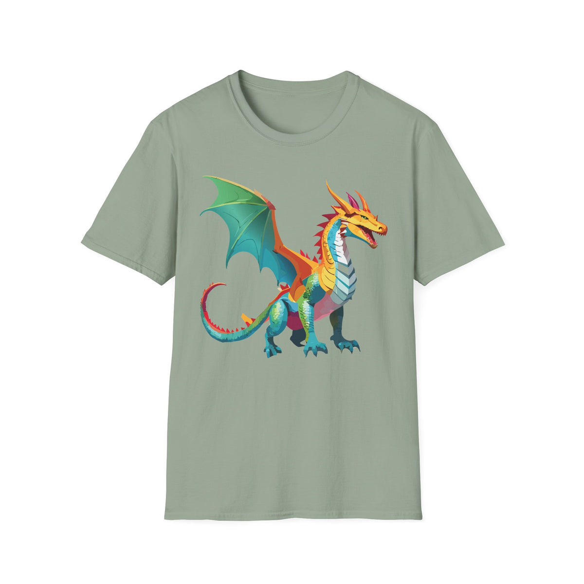 Dragon Graphic Tee Gildan Unisex 100 Cotton Tee Shirt with Animals m17