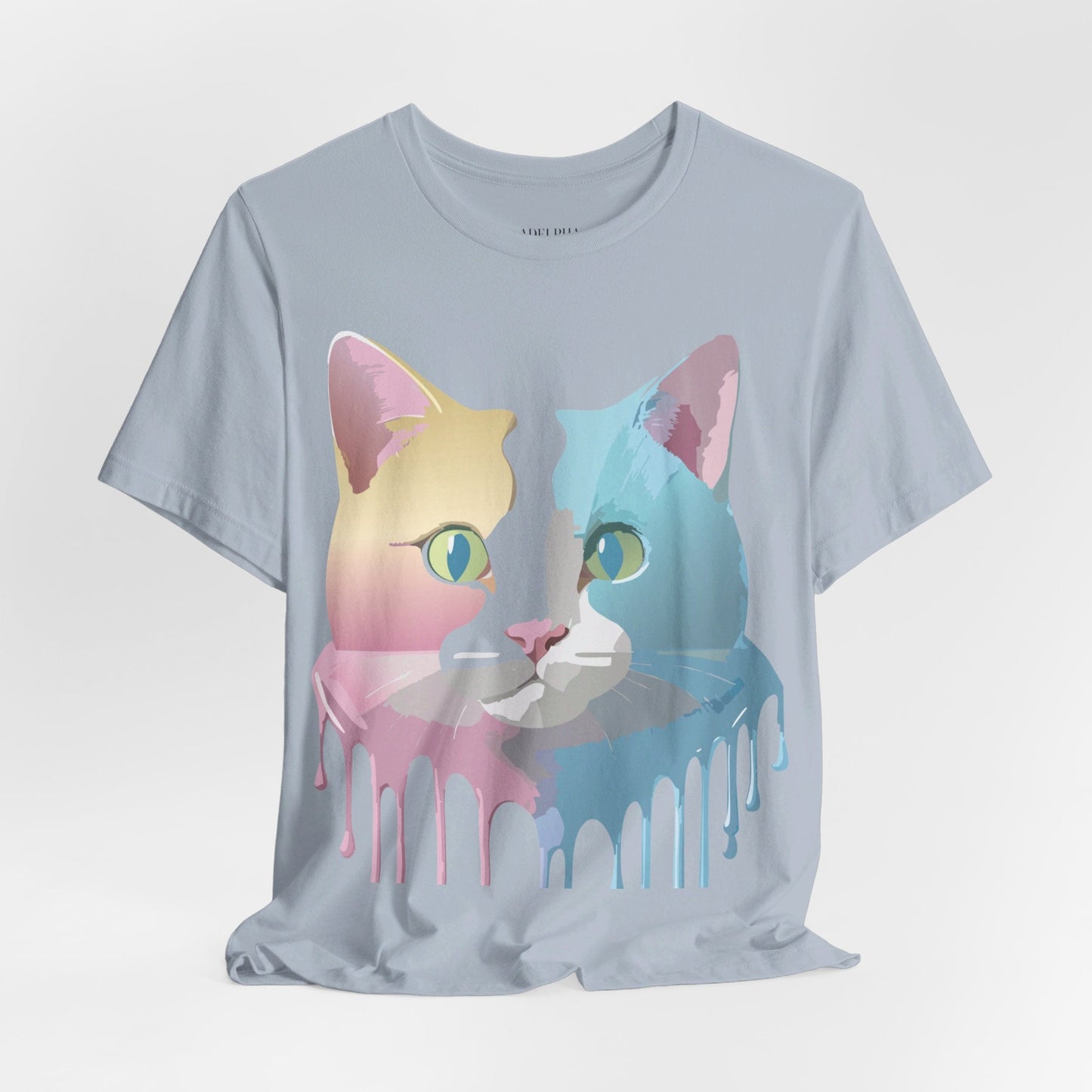 Cat Graphic Tee Unisex Short Sleeve Shirt Vintage Style Adelpha