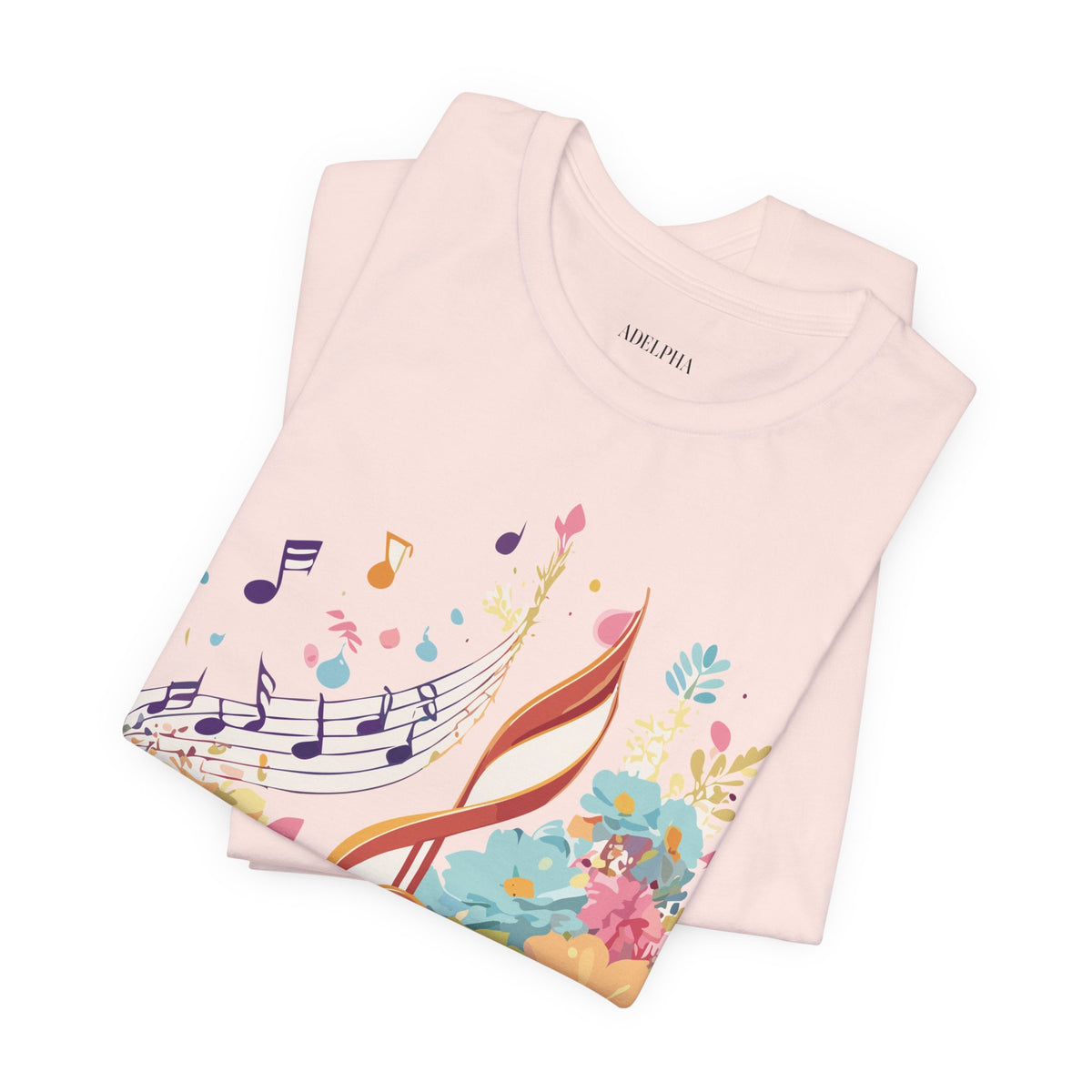Music Graphic Unisex Cotton Bella+Canvas Tee with Art Design n189