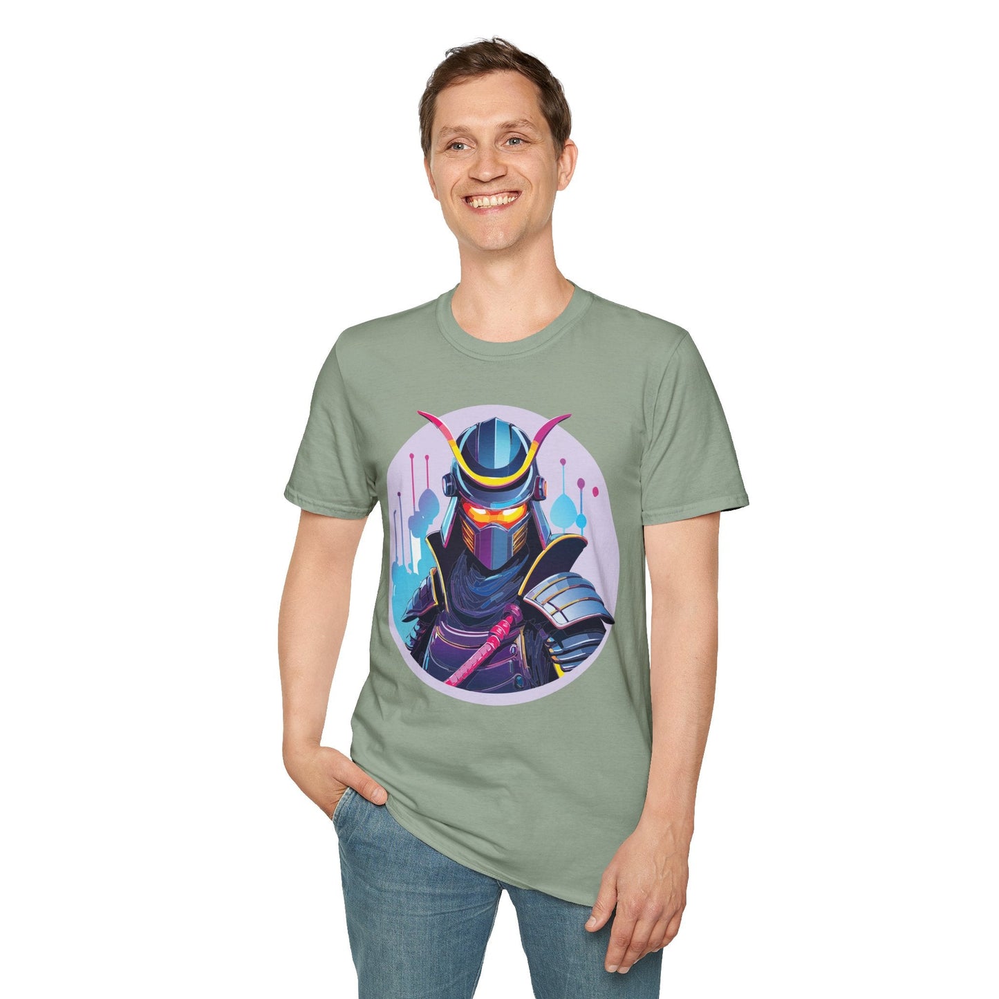 Unisex Samurai Shirt Gildan Softstyle Tee Hundred Percent Ring Spun Cotton Comfort