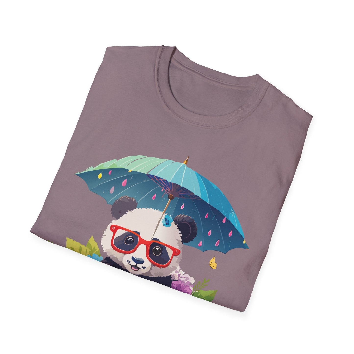 Panda Shirt Unisex Tee 100 Percent Ring Spun Cotton Softstyle Gildan 64000 Animal Print