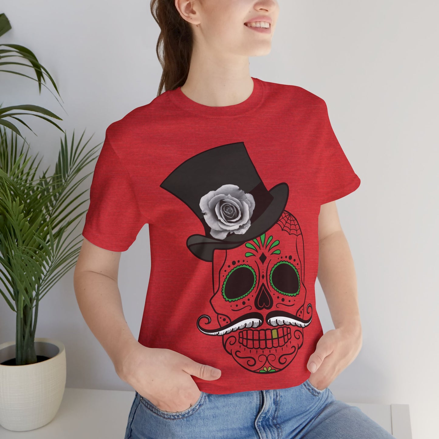 Unisex Cotton Tee Shirt with Skull