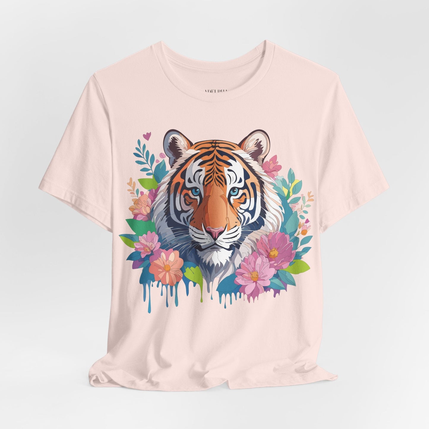 Tiger Graphic Unisex 100 Cotton Vintage Art with Animal Tee 2