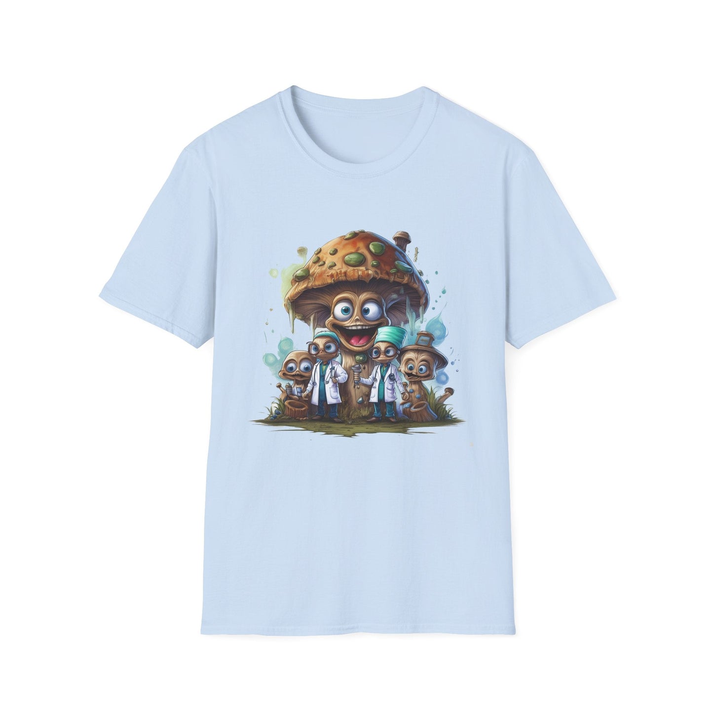 Mashroom Tee Shirt Unisex Funny Mushroom Design Softstyle 64000 Cotton Graphic Tee