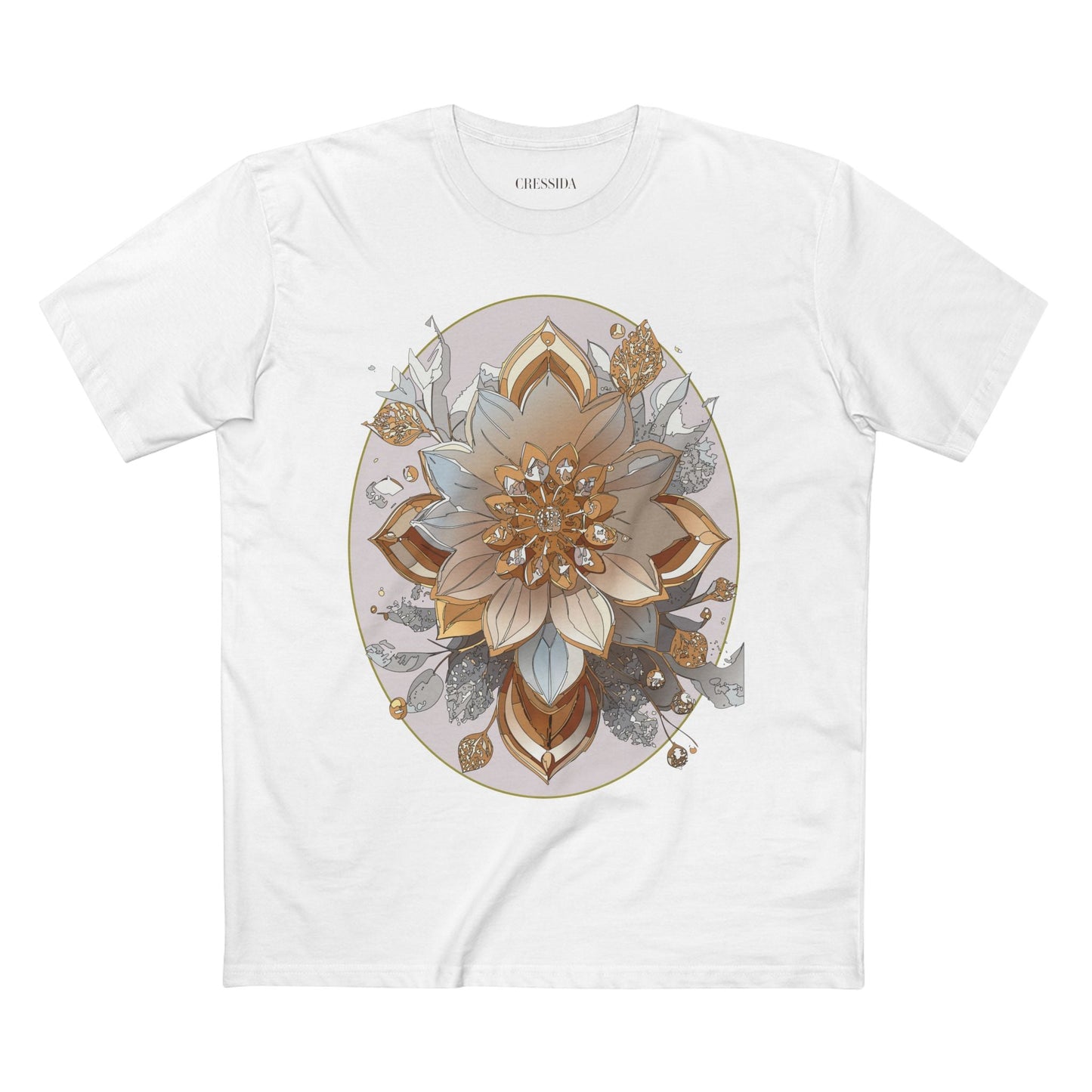 Floral Graphic T-Shirt Unisex 100 Cotton Art Design with Antique Flowers Tee 25