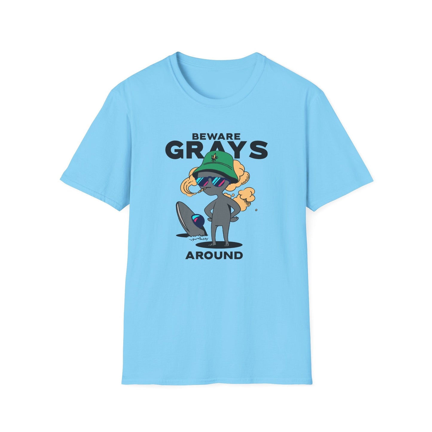 Funny Aliens UFO Graphic Unisex Cotton T-Shirt  18