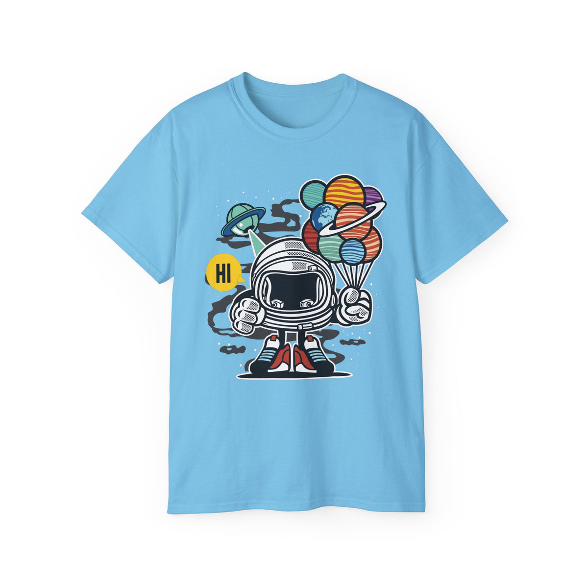Astronaut Cartoon Graphic Tee Unisex 100 Cotton Gildan T-Shirt 7