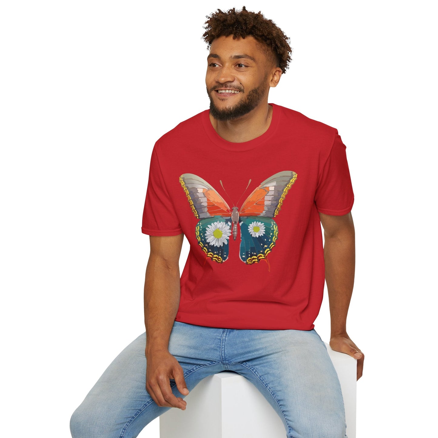 Butterfly Shirt Unisex Gildan Softstyle 64000 Short Sleeve T Shirt Monarch Design