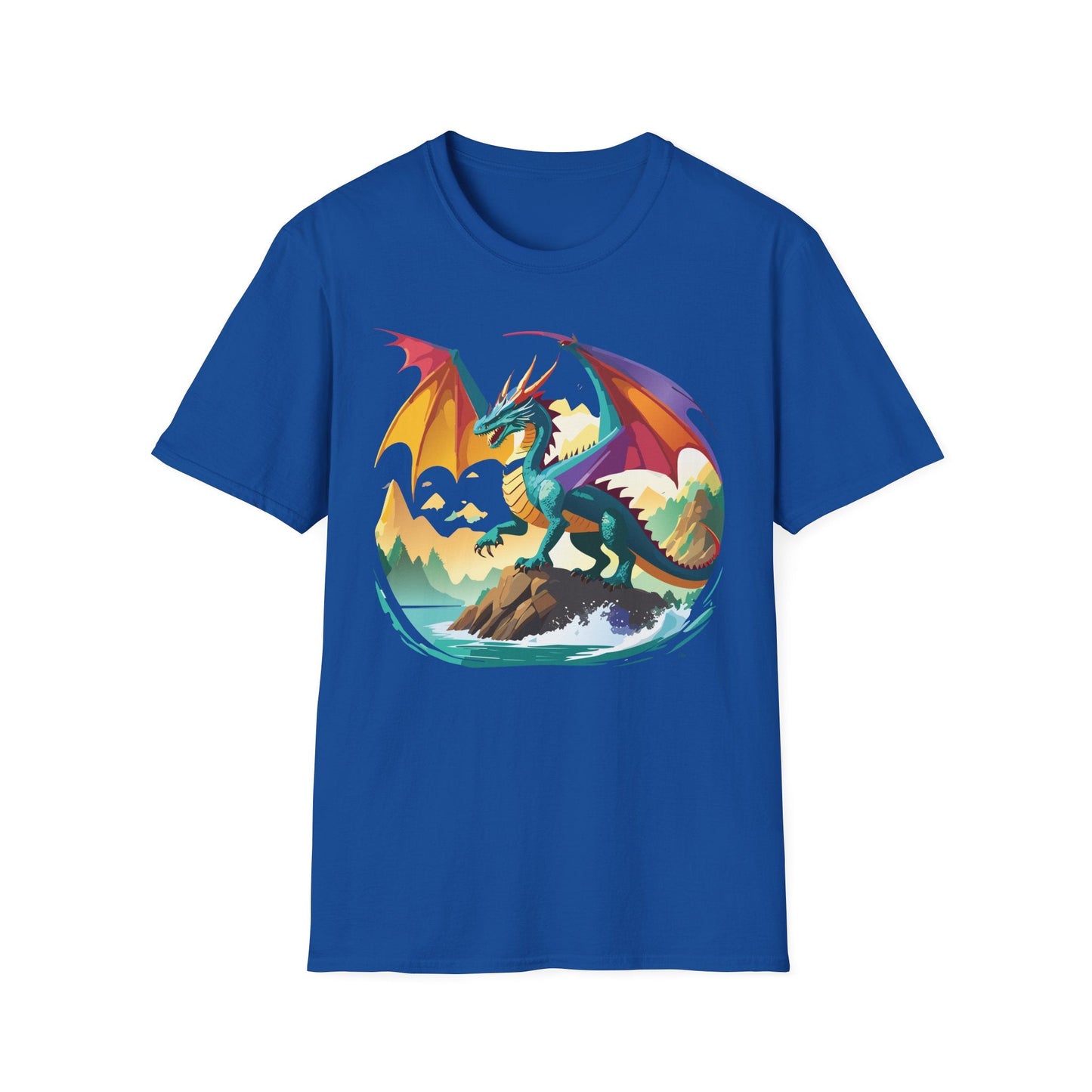 Dragon T Shirt Unisex Dragon Shirt Animal Design Softstyle Tee 100 Percent Cotton