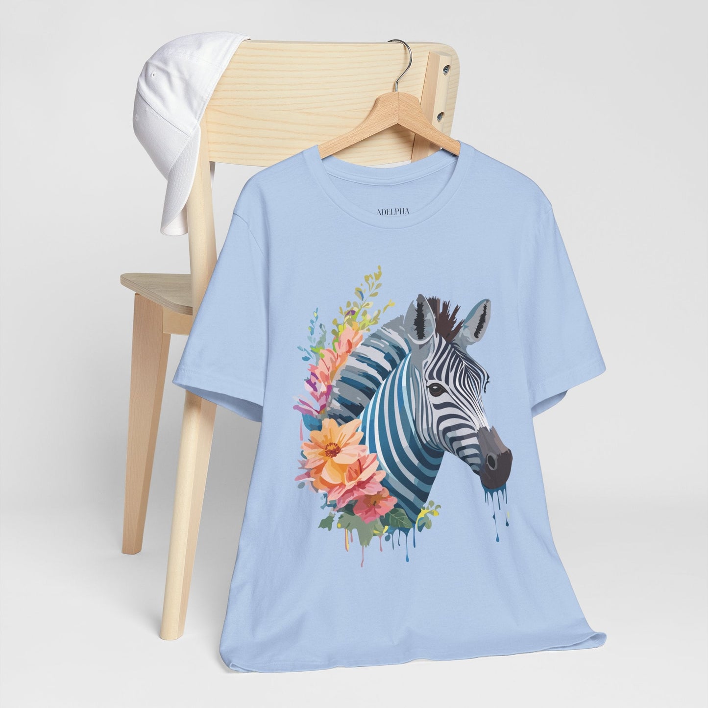 Zebra Graphic Unisex 100 Cotton Vintage Animal Art T-Shirt 2
