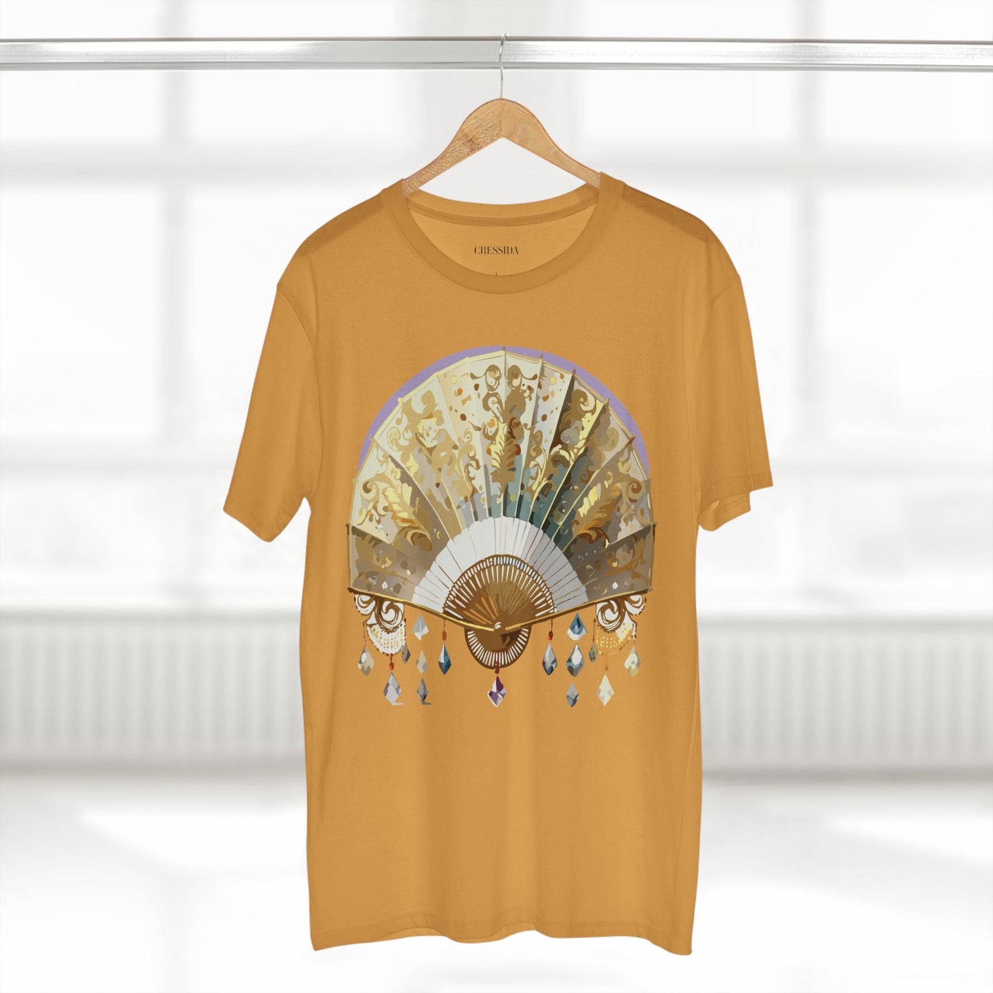 Antique Fan Graphic Design T-Shirt Unisex 100 Cotton Floral Carnival Artwork Tee 28