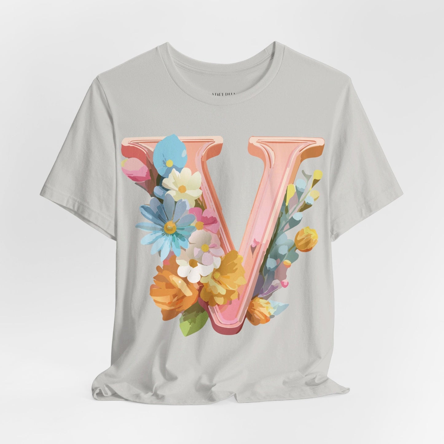 Letter V Shirt Unisex Graphic Tee With Vintage Inspired Artwork From Adelpha Official Edition