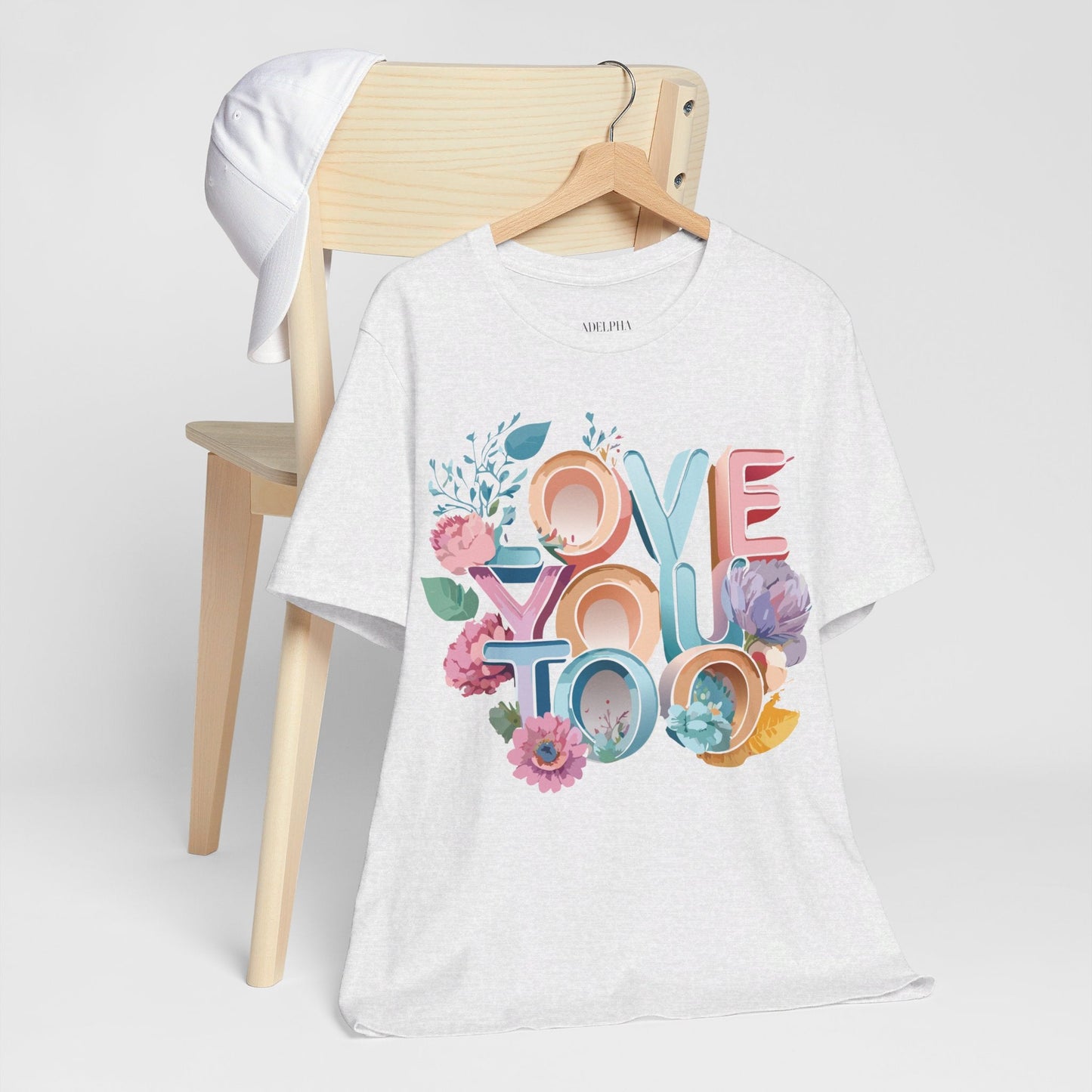Valentine Day Graphic Unisex 100 Cotton Vintage Artwork with Love and Flower Design Tee 39