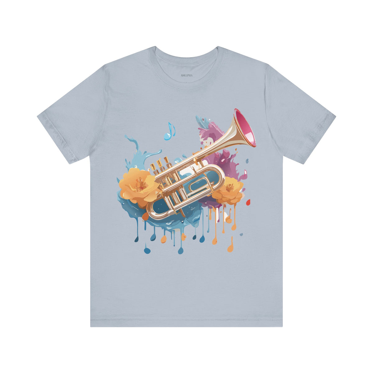 Music Graphic Unisex Cotton Bella+Canvas Tee with Art Design m153