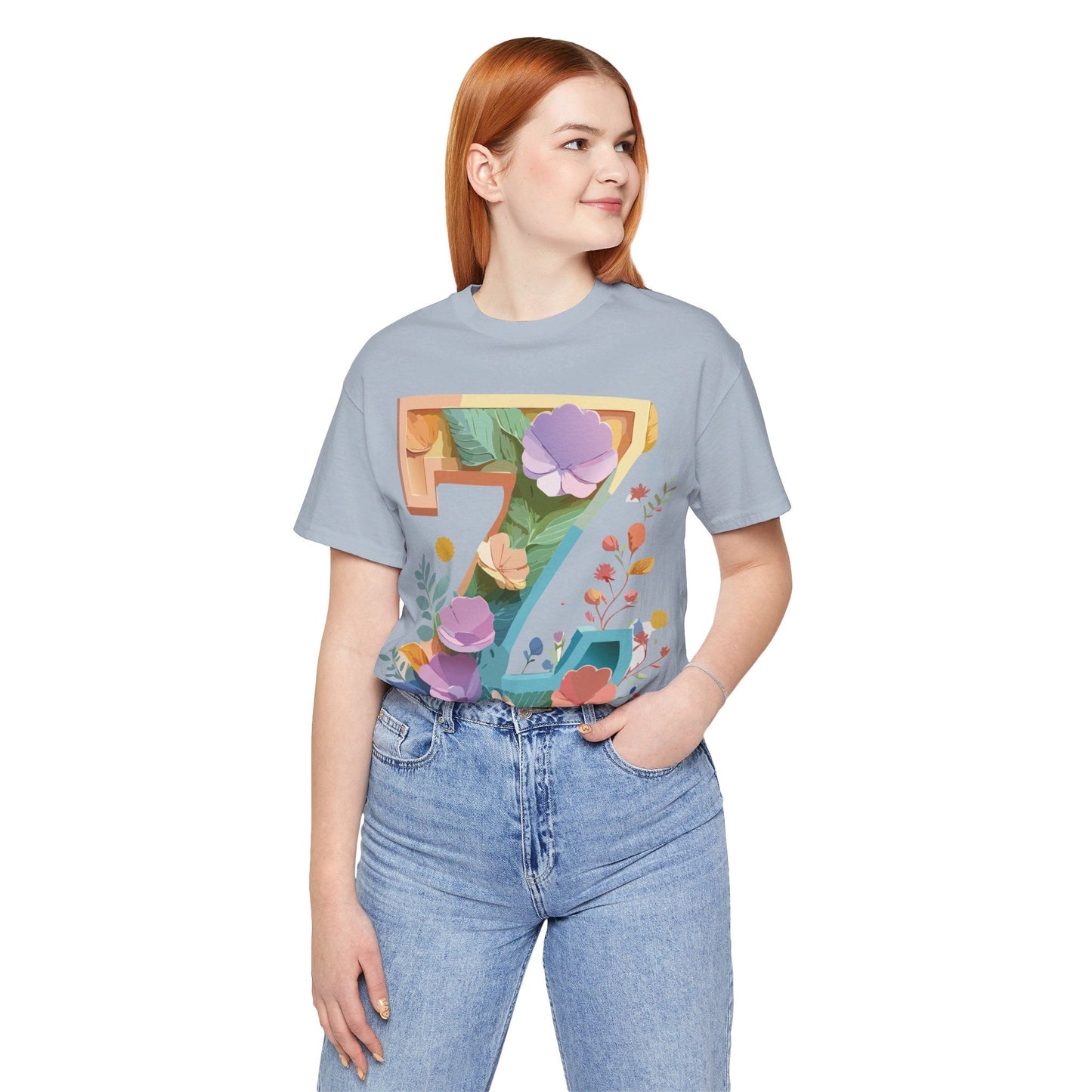 Unisex Letter Z Graphic Tee Premium by Adelpha Vintage Inspired Art Short Sleeve Shirt