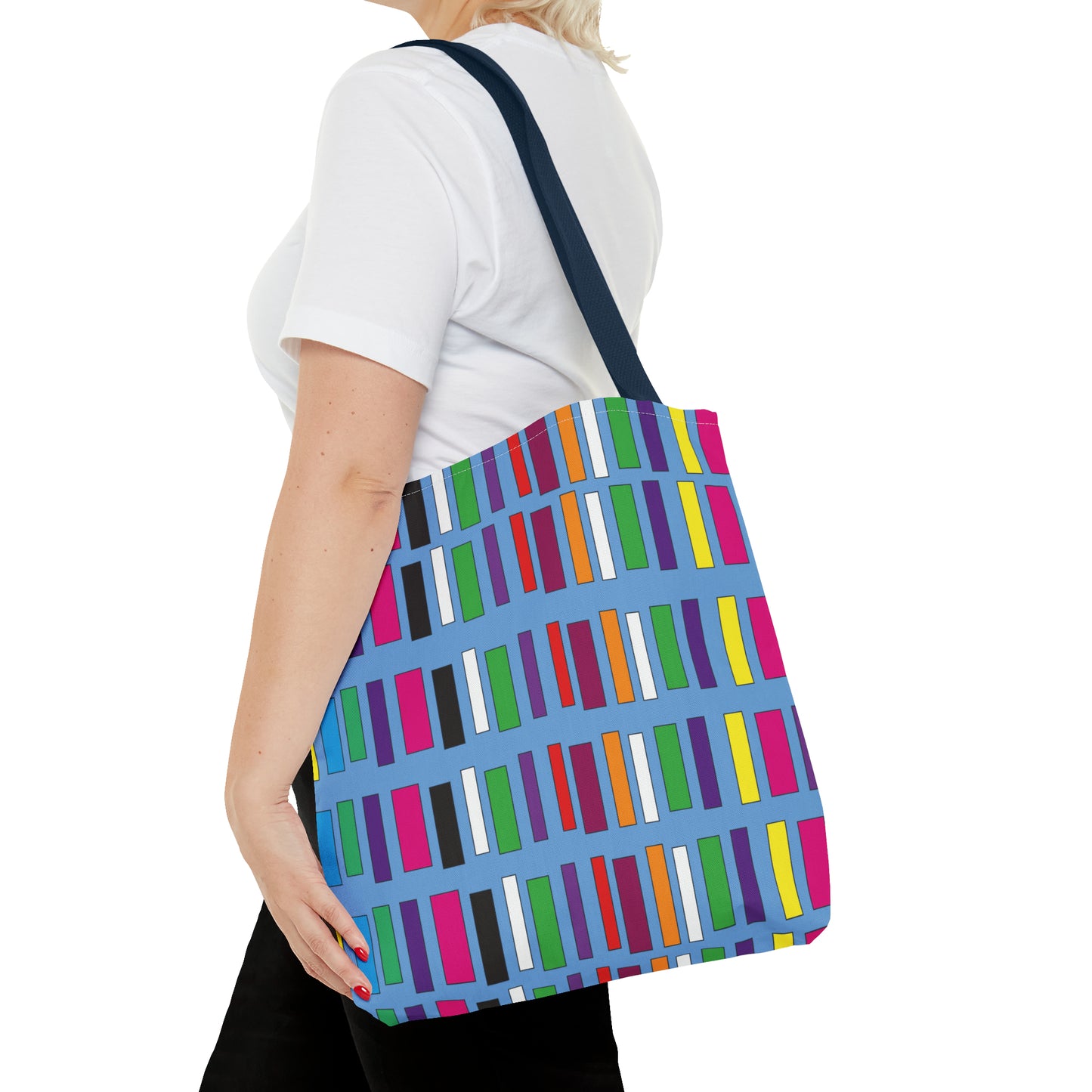 Canvas Bag with Abstract Prints