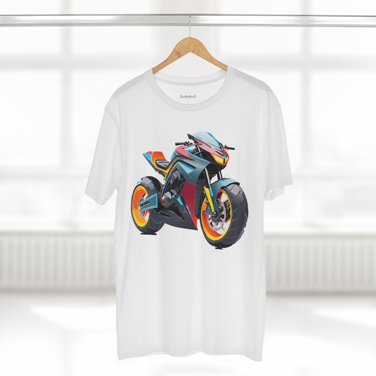 Moto Bike Graphic Unisex 100 Cotton Staple Tee 33