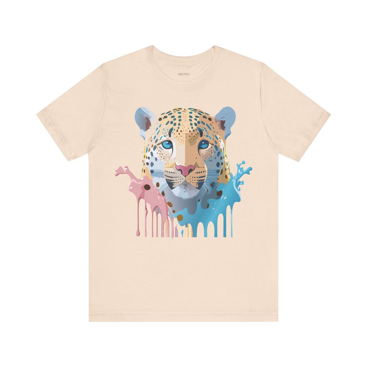 Cheetah Graphic Unisex Cotton Bella+Canvas Tee with Art Animal Design e300