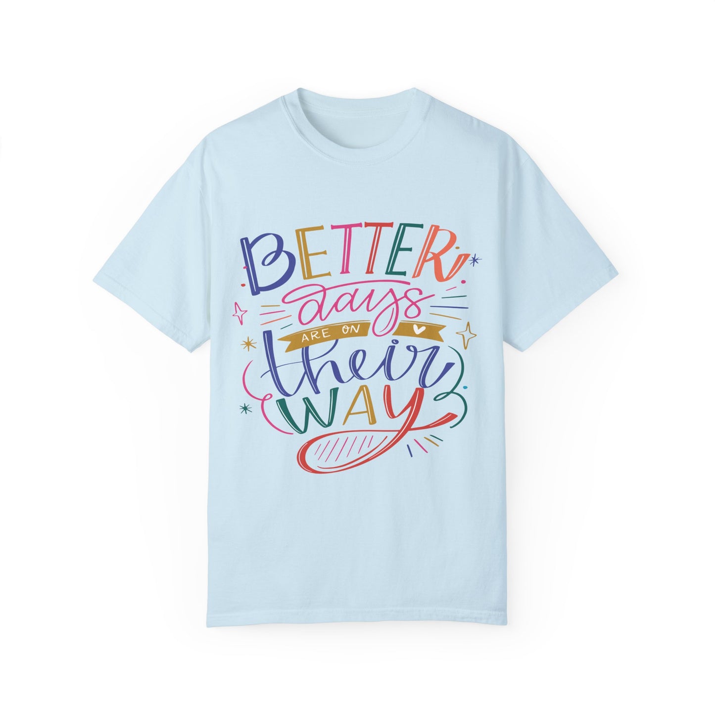 T-shirt unisexe avec design artistique et imprimé de citations positives