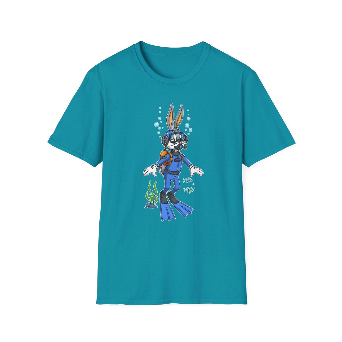 Bugs Bunny T Shirt Unisex Short Sleeve Cartoon Tee Gildan Softstyle 64000 Cotton