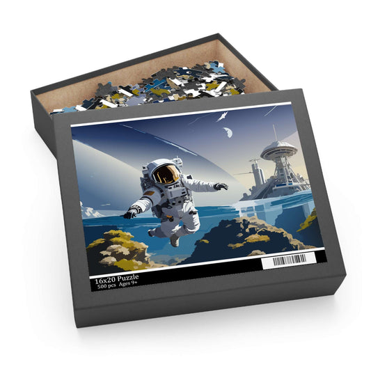 Astronaut Puzzle 500-Chipboard Pieces in Box | Kids Puzzles Size: 16" x 20",  Ages 9+ and Family pn46