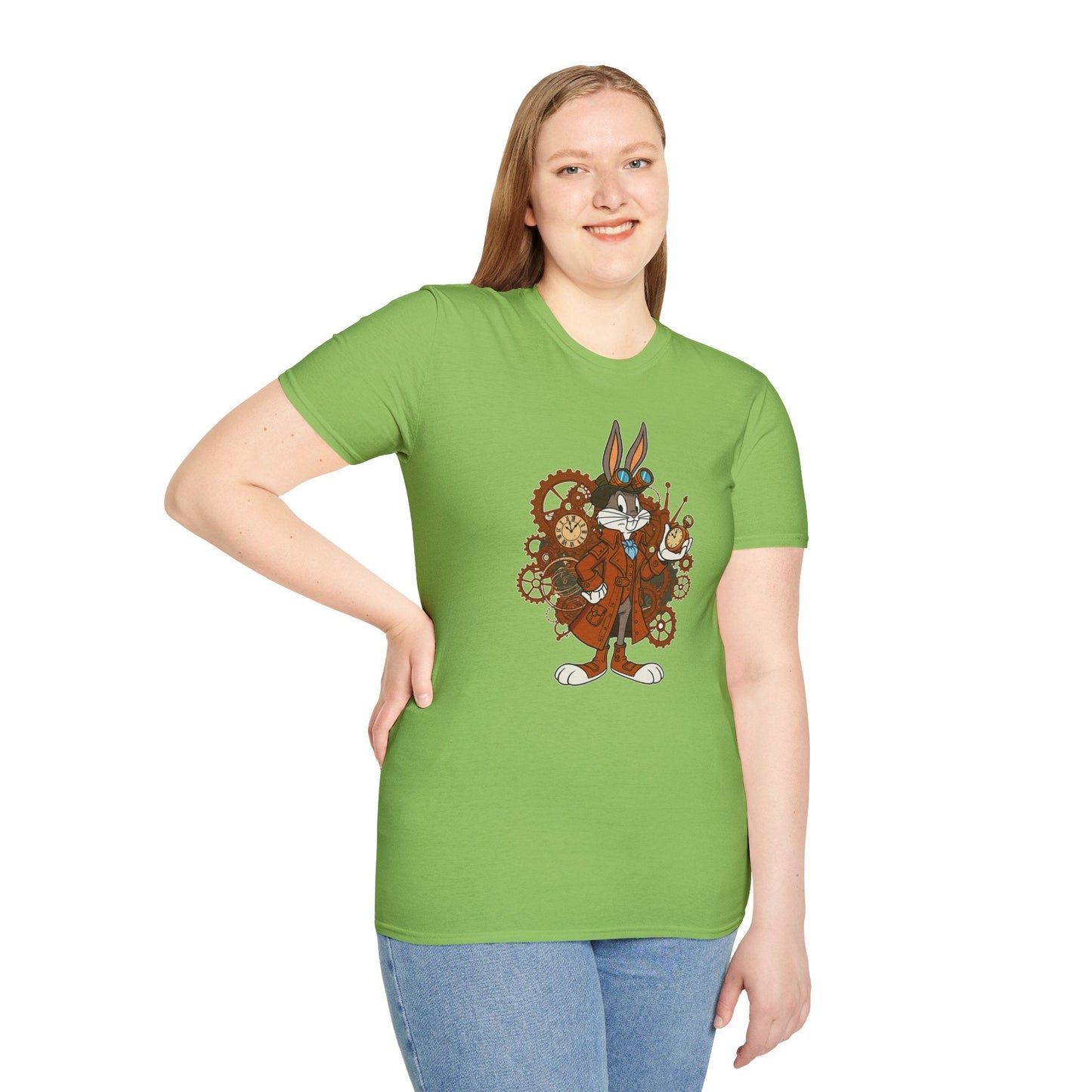 Cartoon Bunny Graphic Unisex Cotton Animal Animation Artwork Design Tee 21