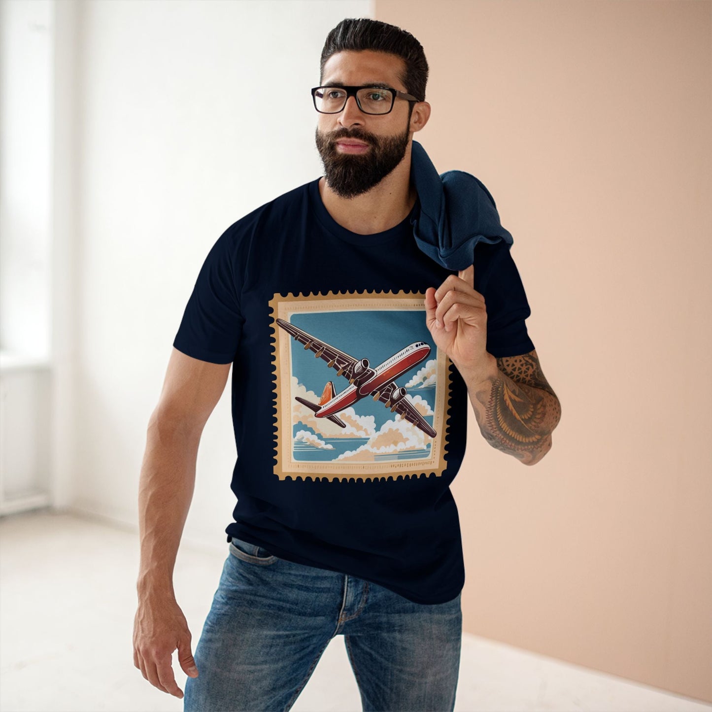 Postage Stamp Shirt Unisex Premium Cotton Tee With Original Art Design From Retro2Nova PS38
