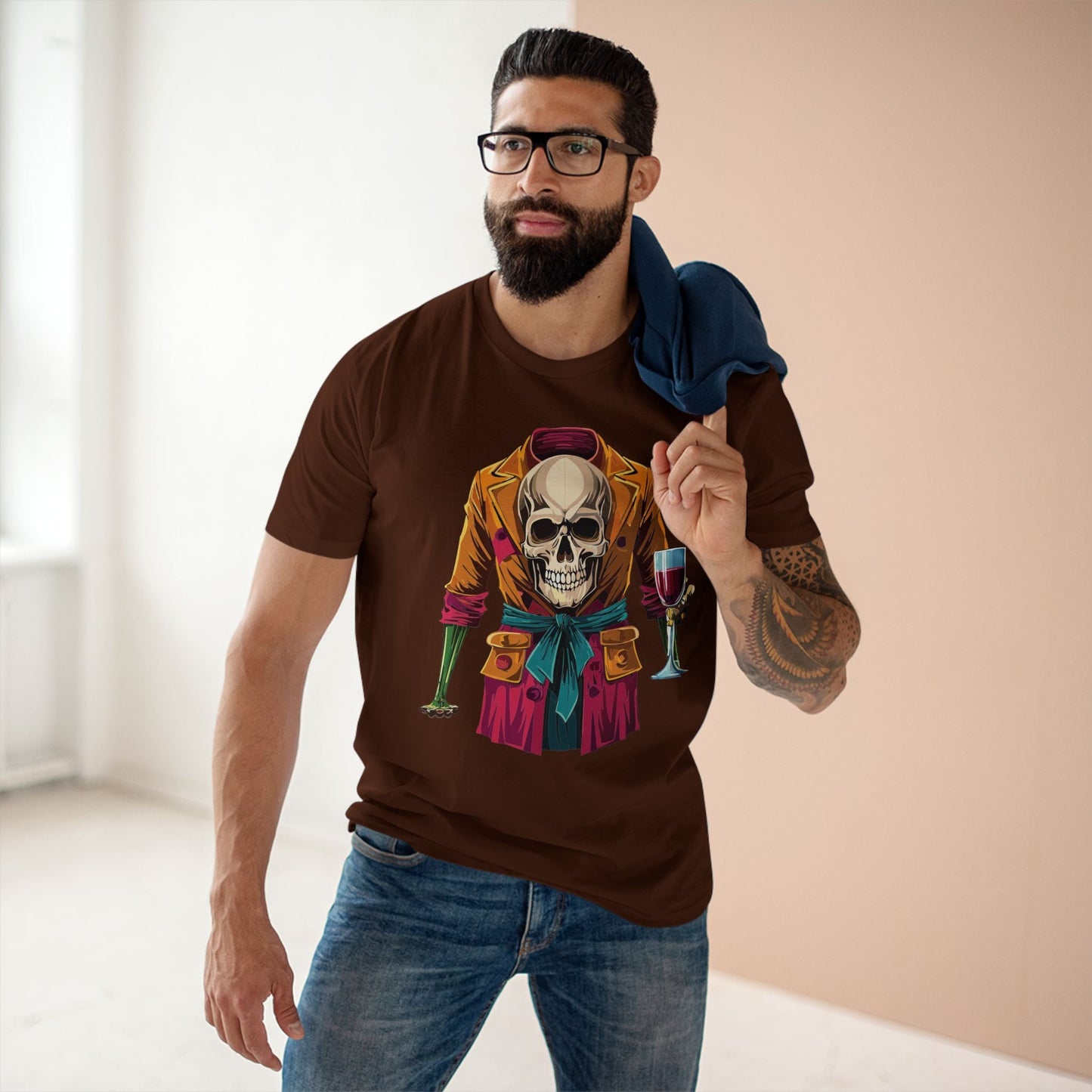 Skull Shirt Unisex Skeleton Tee with Original Art Design Retro2Nova SS24 Premium Cotton