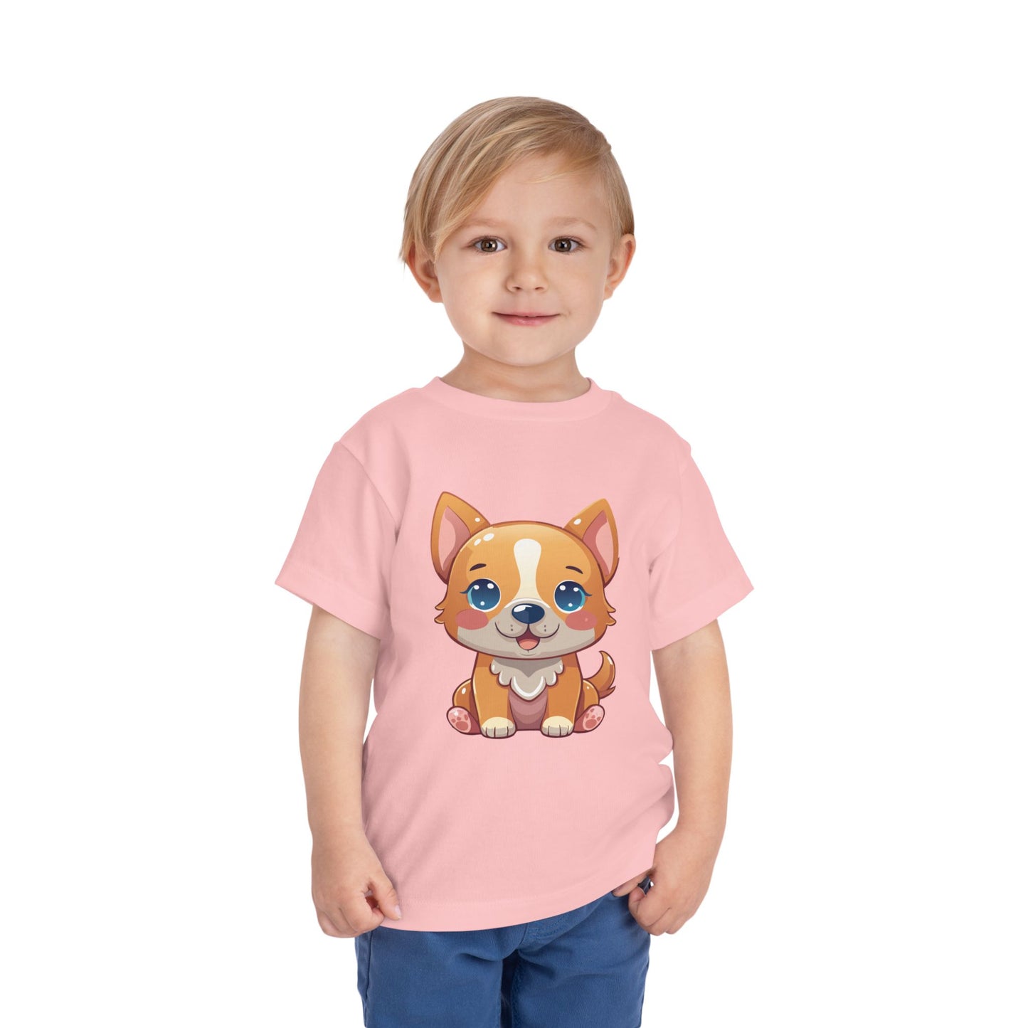 Bonita camiseta de manga corta para niños pequeños con diseño de cachorro: regalo adorable para amantes de las mascotas (2 a 5 años)