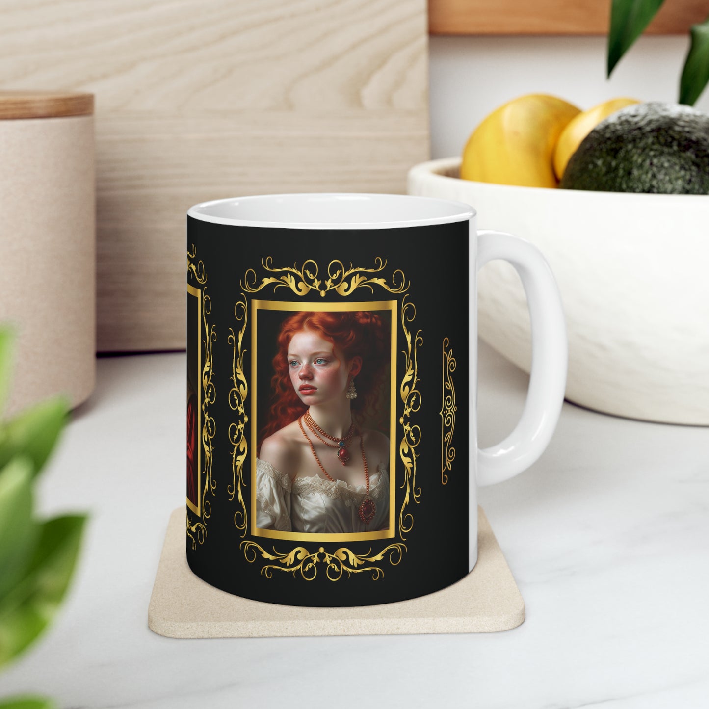 Tasse à café et à thé avec portraits antiques