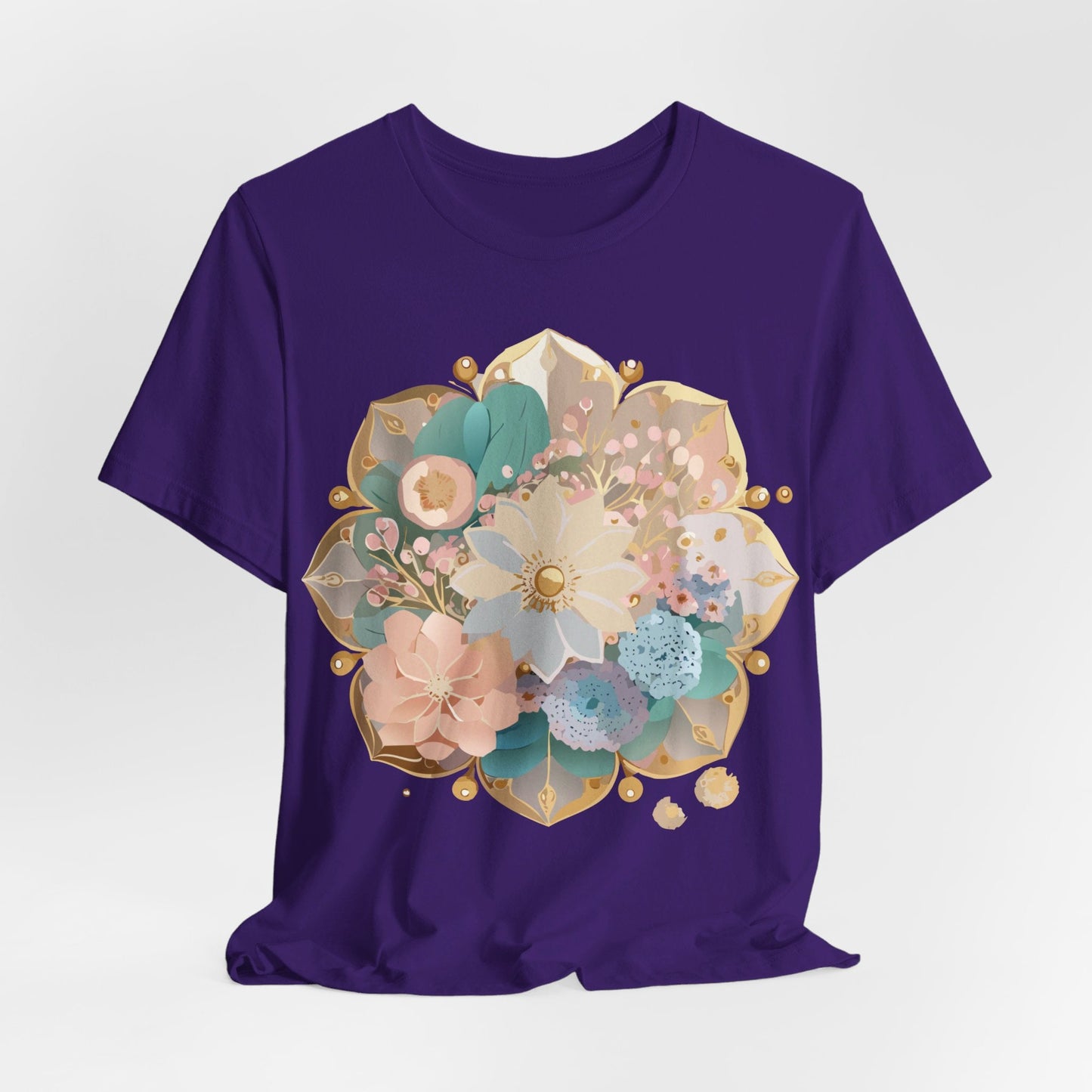Mandala Graphic Unisex 100 Cotton Vintage Floral Artwork Tee 14